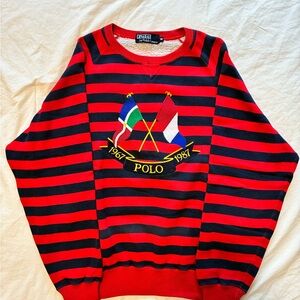 [GRAIL] Vintage Polo Ralph Lauren Cross Flags Anniversary Sweatshirt